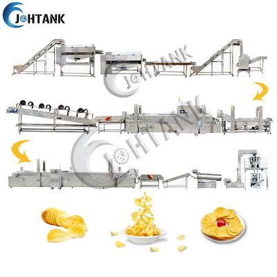 خط تولید چیپس سیب زمینی 500 کیلوگرم در ساعت، دستگاه ساخت چیپس سیب زمینی برای مشاغل کوچک