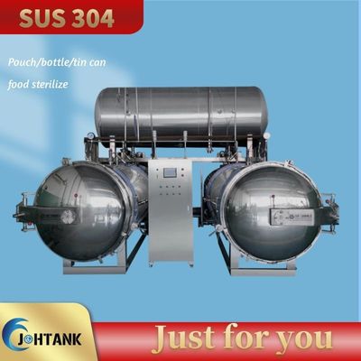 دستگاه اتوکلاو غوطه ور در آب استریلایزر دو لایه برای بسته بندی مواد غذایی وکیوم