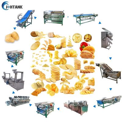 خط تولید سیب زمینی سرخ کرده منجمد دستگاه ساخت سیب زمینی فینگرز 1000kg/H اتوماتیک دستگاه ساخت سیب زمینی سرخ کرده منجمد