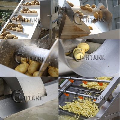 خط تولید چیپس سیب زمینی سرخ کرده اتوماتیک 2000 کیلوگرم در ساعت