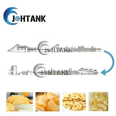 دستگاه تولید سیب زمینی سرخ کرده 1000kg/H تمام اتوماتیک