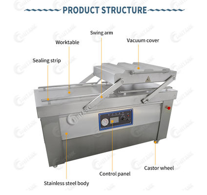 دستگاه بسته بندی وکیوم محفظه گوشت ISO 380V 50HZ